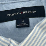 Tommy Hilfiger Striped Short Sleeve Shirt - Medium Blue Cotton