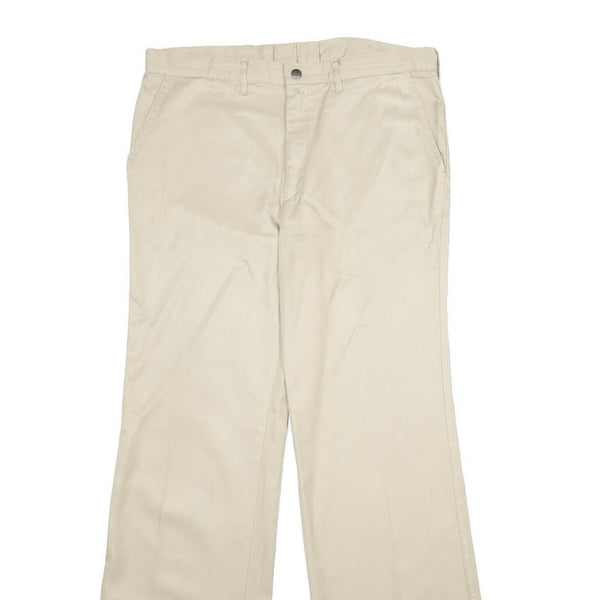 MCGREGOR Mens Classic Beige Trousers W32 L34 Polyester Blend Zip Plain Regular