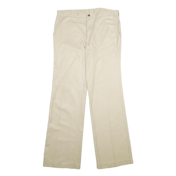 MCGREGOR Mens Classic Beige Trousers W32 L34 Polyester Blend Zip Plain Regular