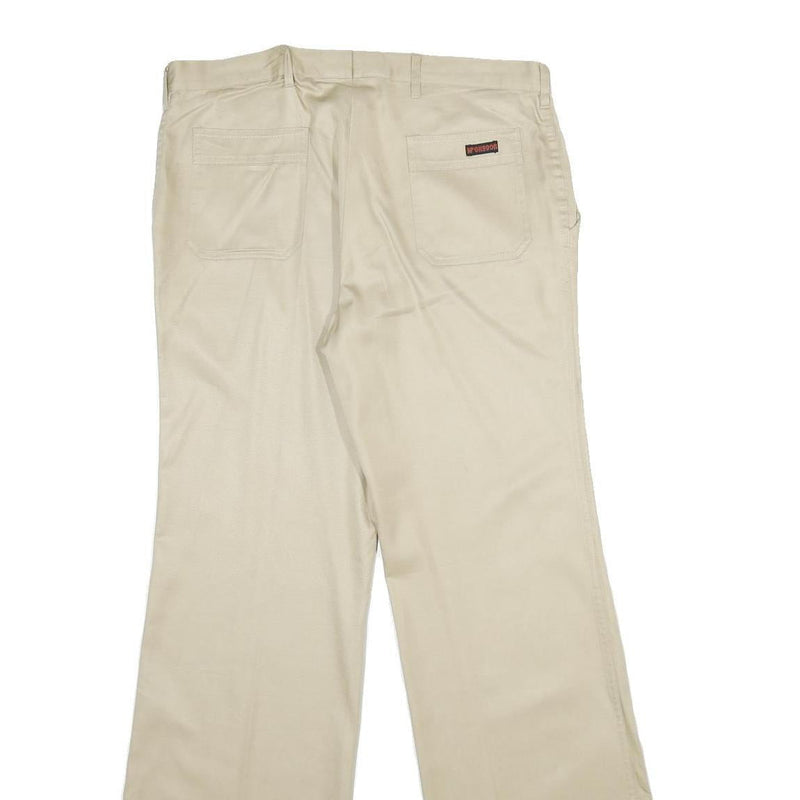 MCGREGOR Mens Classic Beige Trousers W32 L34 Polyester Blend Zip Plain Regular