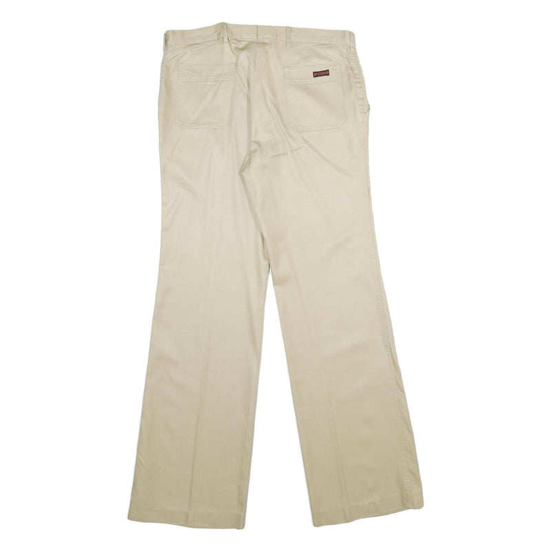 MCGREGOR Mens Classic Beige Trousers W32 L34 Polyester Blend Zip Plain Regular
