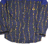 ODLO Mens Blue Patterned Zip Jacket L Polyester Blend Lightweight Sport Outdoor