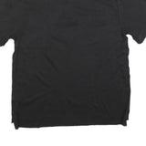 TOMMY HILFIGER Mens Black Short Sleeve Plain 2XL Polo Shirt Cotton Blend Casual