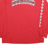 OHIO STATE Mens Red Buckeyes Graphic T-Shirt XL Long Sleeve Crew Neck College