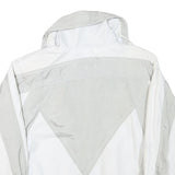 LIFESTYLE Mens White & Grey Zip Jacket M Polyester Blend Casual Outerwear