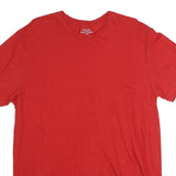 POLO RALPH LAUREN Mens Red Cotton T-Shirt L Short Sleeve Crew Neck Classic