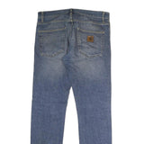 CARHARTT WIP Womens Jeans Blue Slim Straight Denim Medium W35 L32 Classic Style