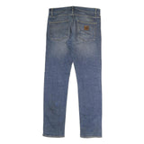 CARHARTT WIP Womens Jeans Blue Slim Straight Denim Medium W35 L32 Classic Style