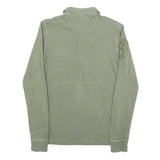 LA MARTINA Womens Green Long Sleeve Plain Polo Shirt XS Cotton Blend