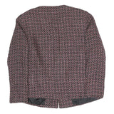 C.M SHAPES Womens Black & Pink Checked Tailored Button Blazer L Polyester Blend