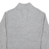 CHAPS Mens Grey Pullover Plain Cotton Crew Neck Basic Knit L Button Neck Jumper
