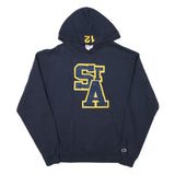 CHAMPION Mens Navy Blue St A Pullover Hoodie M Cotton Blend Drawstring
