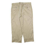 DOCKERS Mens Polyester Blend Beige Relaxed Straight Trousers W36 L25 Casual