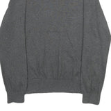 TOMMY HILFIGER Mens Grey Plain V-Neck Basic Knit Jumper L Cotton Classic Casual