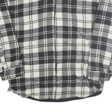 TRAIL'S END Mens Black & White Plaid Zip Jacket L Polyester Casual Checked