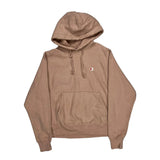 Reverse Weave Champion Hoodie - Small Brown Cotton