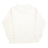 Womens White Plain Pullover Jumper Crew Neck Basic Knit Size S Casual Soft