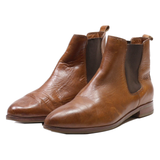 GEOX Ankle Boots Brown Leather Womens UK 6