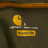 Carhartt T-Shirt - Large Green Cotton