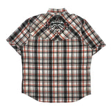 Harley Davidson Checked Short Sleeve Shirt - 4XL Multicoloured Cotton