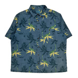 Croft & Barrow Floral Hawaiian Shirt - XL Blue Cotton