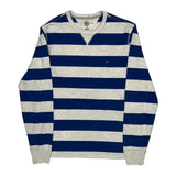 Tommy Hilfiger Striped Long Sleeve T-Shirt - Small Blue Cotton