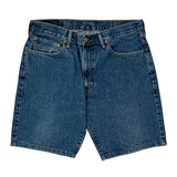 505 Levis Denim Shorts - 35W 8L Blue Cotton