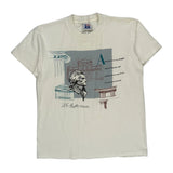 Architecture Theme Anvil Graphic T-Shirt - Medium Cream Cotton