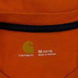 Age 10-12 Carhartt T-Shirt - Medium Orange Cotton