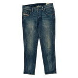 Diesel Staffy Slim Fit Jeans - 34W 30L Blue Cotton