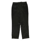 SONS AND HARWELL Mens Cotton Blend Black Regular Fit Straight Leg Trousers W30