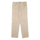 GUESS Mens Regular Fit Beige Denim Jeans W32 L30 Classic Cotton Blend Zip