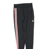 CHAMPION REVERSE WEAVE Mens Joggers Black Red & White XS W26 L32 Slim Tapered