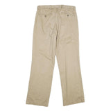 DOCKERS Mens Cotton Beige Classic Fit Straight Leg Trousers W32 L32 Casual Smart