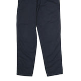 ROCCOBARROCO Womens Cotton Navy Blue Regular Fit Straight Leg Trousers W26 L30