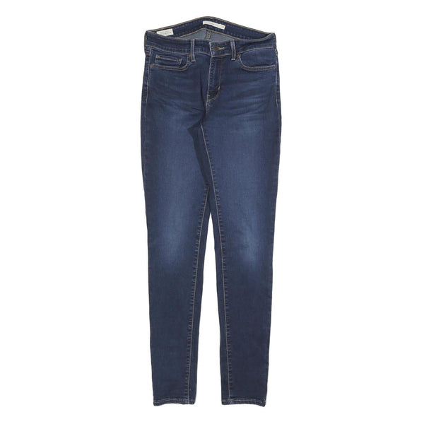 LEVI'S 711 Womens Jeans Blue Slim Skinny Denim Medium W29 L32 Stretch Zip