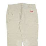 DICKIES Mens Jeans Beige Relaxed Straight Cotton Blend W40 L30 Workwear Zip