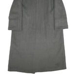 PIERRETTE Womens Grey Wool Blend Button Jacket UK 10 Classic Long Sleeve Plain