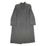 PIERRETTE Womens Grey Wool Blend Button Jacket UK 10 Classic Long Sleeve Plain