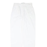 FREE Womens Cotton Blend White Relaxed Tapered Trousers W25 L29 Casual Summer