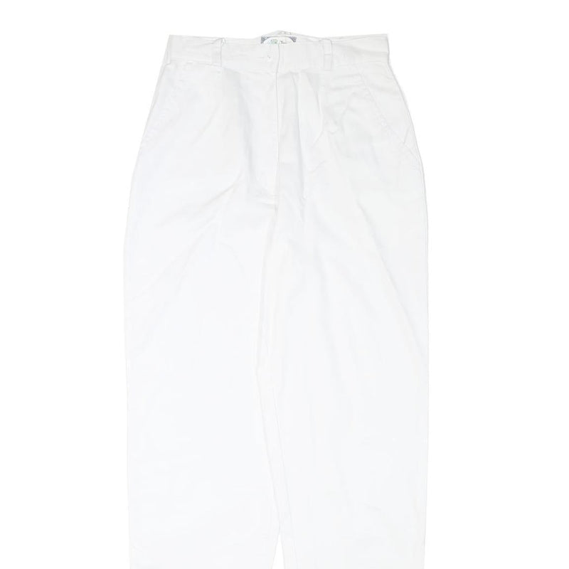 FREE Womens Cotton Blend White Relaxed Tapered Trousers W25 L29 Casual Summer