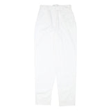 FREE Womens Cotton Blend White Relaxed Tapered Trousers W25 L29 Casual Summer