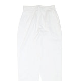 FREE Womens Cotton Blend White Relaxed Tapered Trousers W25 L29 Casual Summer