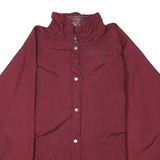 Mens Red Button Jacket XL Polyester Blend Plain Button Closure Casual Outerwear