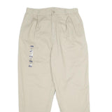 WHITE STAG Womens Cotton Beige Classic Trousers W32 L32 Zip Closure Casual Wear