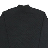 CHAPS Womens Black Quilted Jacket M Polyester Blend Button Closure Bomber