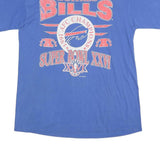 TULTEX Mens Blue XL Graphic T-Shirt Short Sleeve Crew Neck NFL Super Bowl