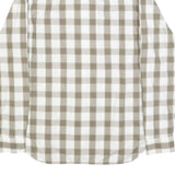 TIMBERLAND Mens White & Beige Check Shirt S Casual Cotton Long Sleeve Button