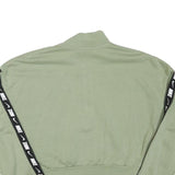 NIKE Womens Green Crop Half Zip Sweatshirt XS Nike Logo Tape