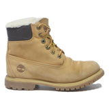TIMBERLAND Womens 6 Inch Classic Premium Leather Boots Wheat UK 4 Fur Lined